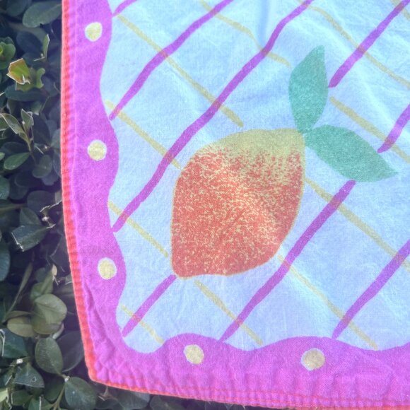 Pottery Barn Placemats - 8 - Lemon/Orange - Lattice with Pink & Orange - Picture 4 of 6